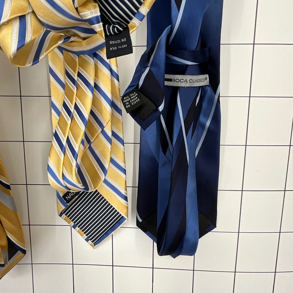 Mens Tie Bundle Lot 6 Nautica Jones New York Silk Striped Floral Geometric - Picture 9 of 13